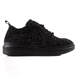 ARTIKER Zapatillas caladas en la plataforma negro