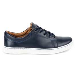 Olivier Zapato casual hombre piel 946MA azul marino