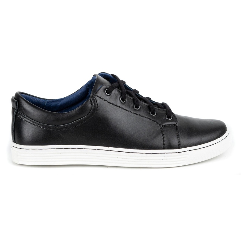 Olivier Zapato casual hombre piel 946MA negro
