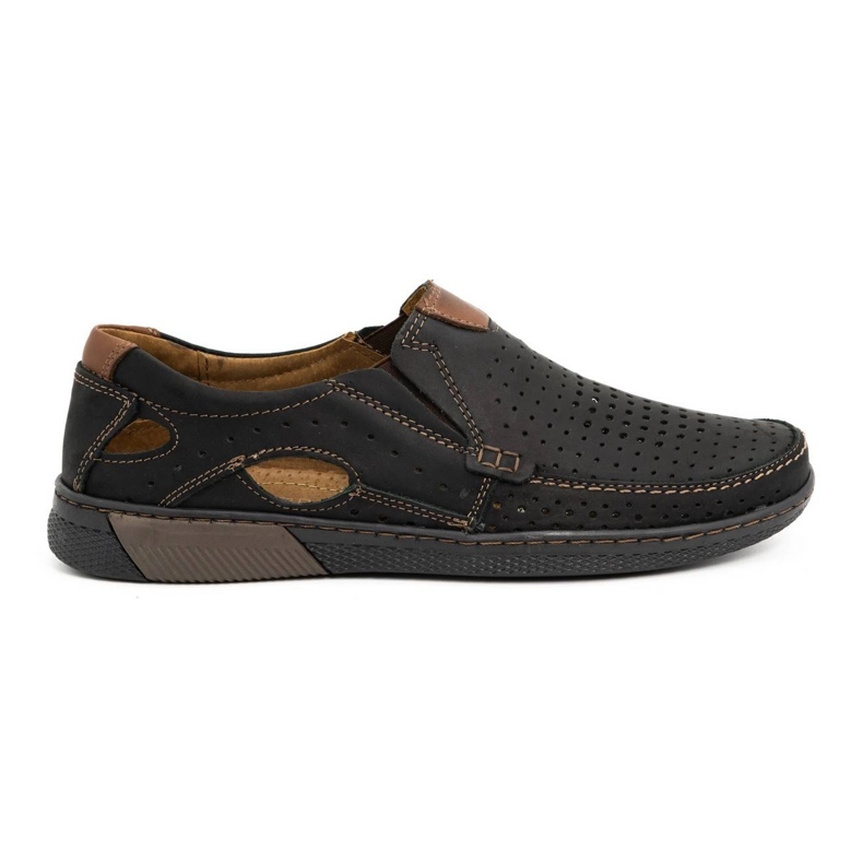 Olivier Mocasines hombre piel 937MP zapatos negros