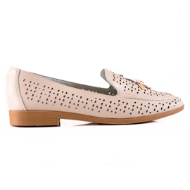 Goodin Mocasines De Piel Con Adorno beige