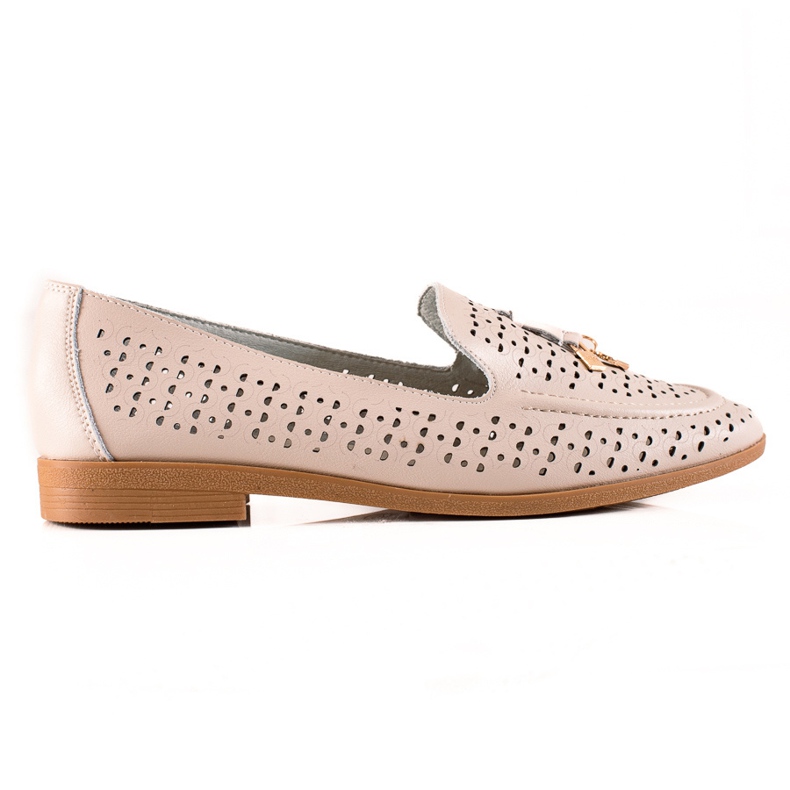 Goodin Mocasines De Piel Con Adorno beige