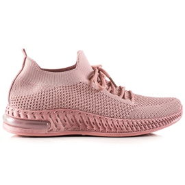 TRENDI Zapatos deportivos ligeros rosado