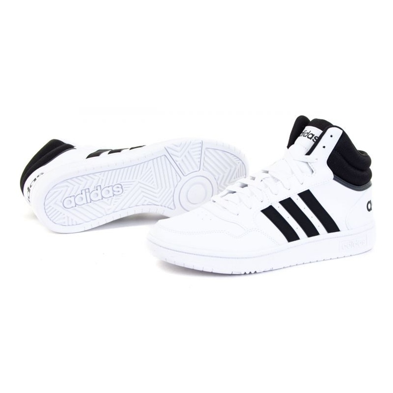 Zapatillas Adidas Hoops 3.0 Mid M GW3019 blanco