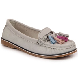 Evento Mocasines grises con flecos Jezzi W JEZ328B