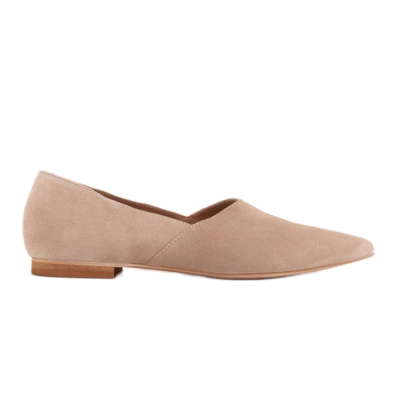 Marco Shoes Bailarinas de ante con cut-out 1285P-047-1 beige