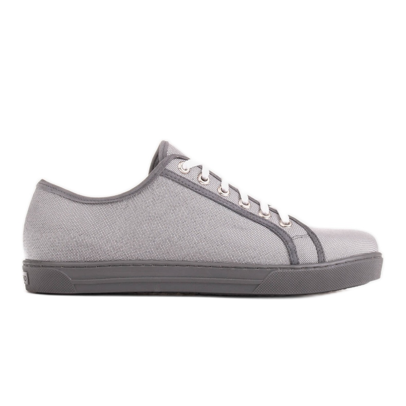 Marco Shoes Zapatillas hechas de tela plateada interesante. plata gris