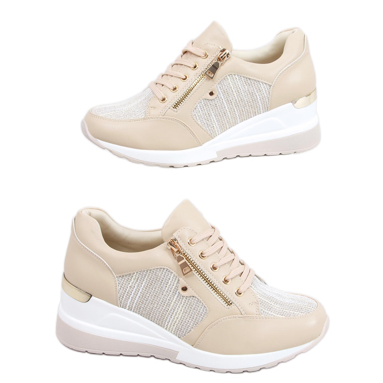 Zapatillas Beige Cuña Nasto Nude