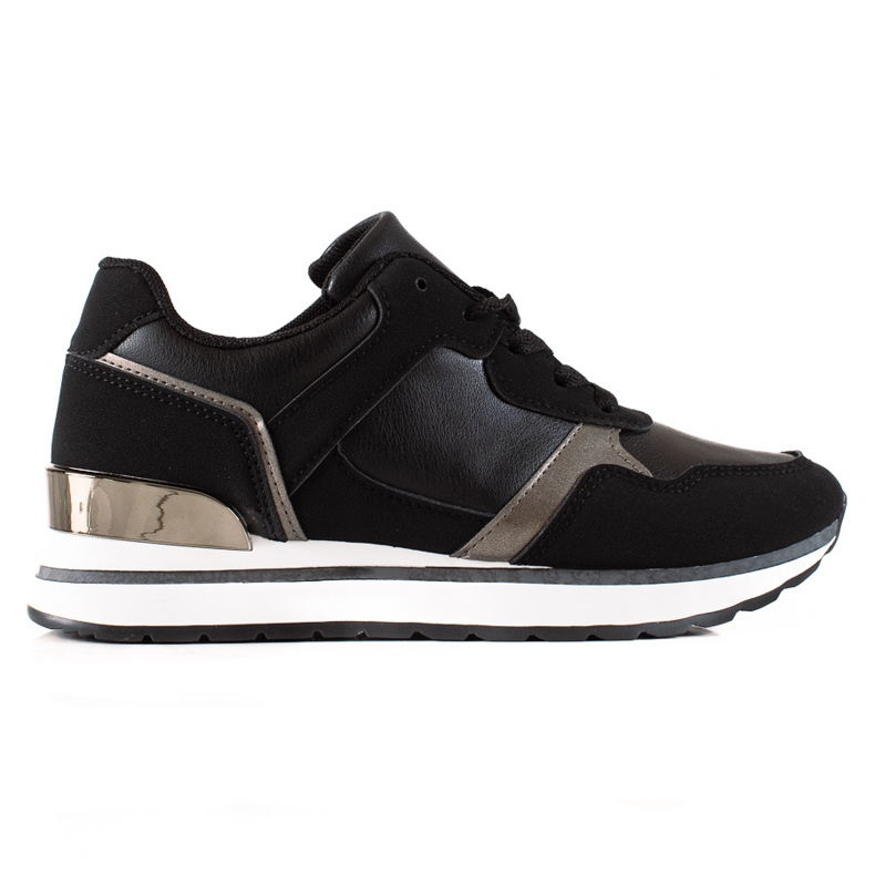 TRENDI Zapatillas negras en la plataforma negro