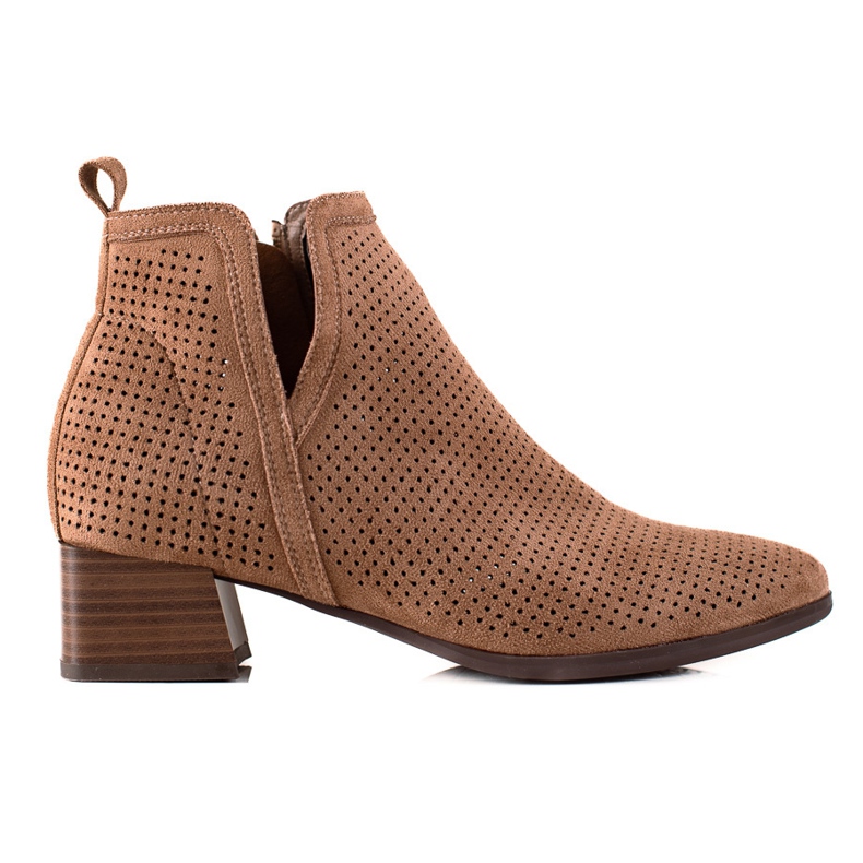VINCEZA botas marrones caladas marrón