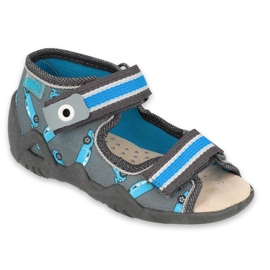 Zapatos befado amarillo niño 350P031 azul gris