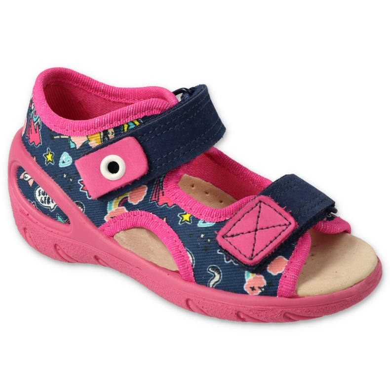 Zapatos befado niño pu 065X172 azul marino rosado