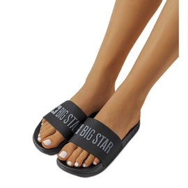 Pantuflas de mujer negras Big Star FF274A200 906 negro