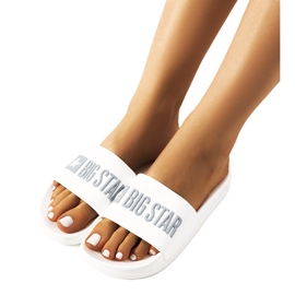 Pantuflas de mujer blancas Big Star FF274A199 101 blanco