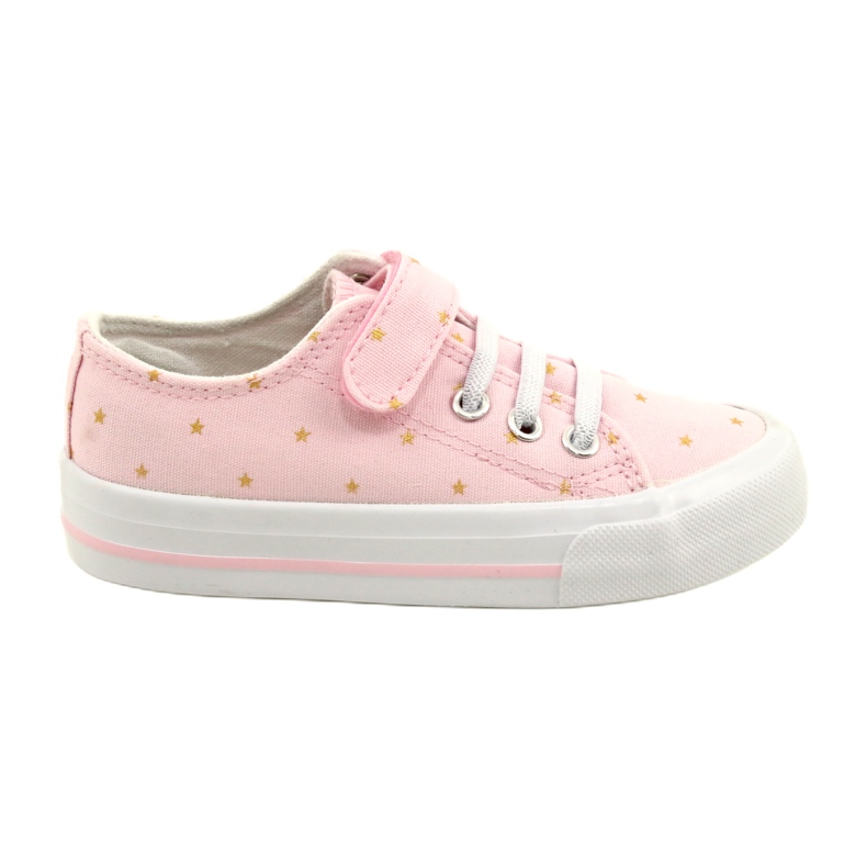 Deportivas Con Velcro Plata Atletico Stars WY21383 Rosa rosado dorado