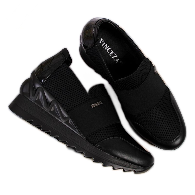 Zapatillas de cuña Vinceza W JAN62 negro
