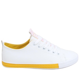 Deportivas blancas de mujer Twerd Yellow blanco