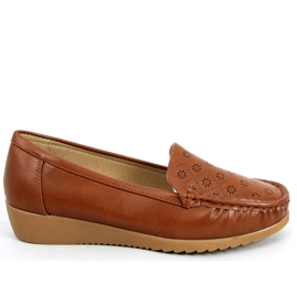 Mocasines mujer Cukki Camel calados marrón