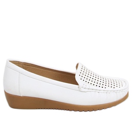Mocasines mujer calados Ilin Blanco