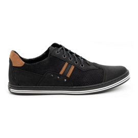 Polbut Zapatos casuales de hombre 1801P negro nubuck / camel