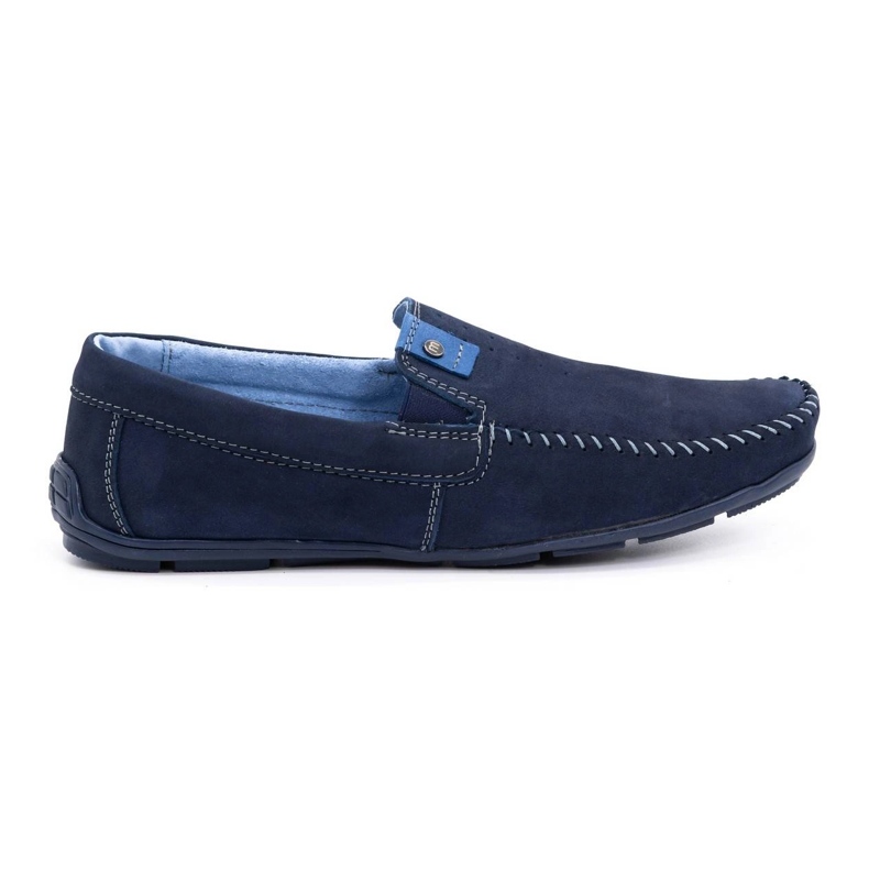 Olivier Mocasines hombre piel 937MA azul marino