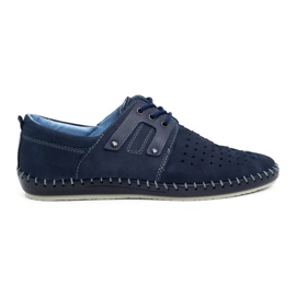 Olivier Zapatos hombre piel verano 882LMA azul marino