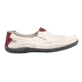 Olivier Mocasines hombre piel blanca 901 zapatos de verano blanco