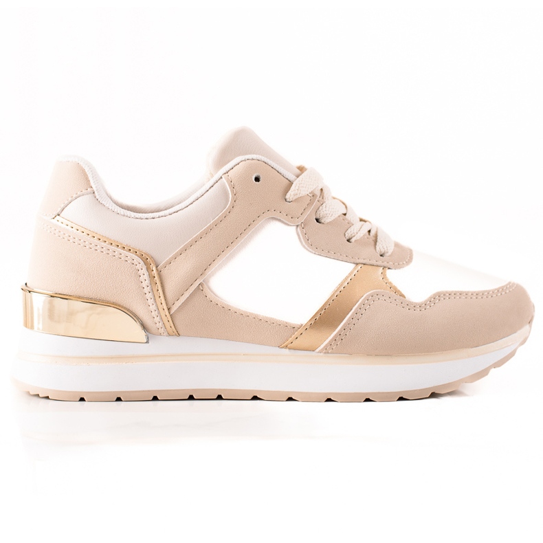 TRENDI Zapatillas beige en la plataforma