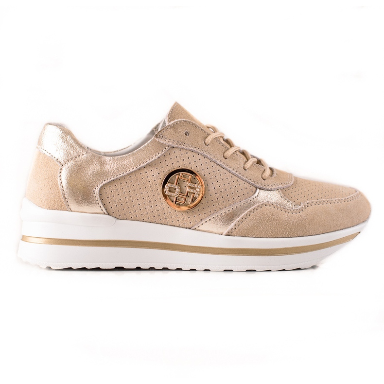 Filippo Zapatillas de Cuero Beige