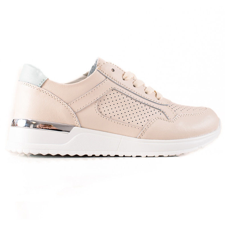 Zapatillas de piel VINCEZA beige