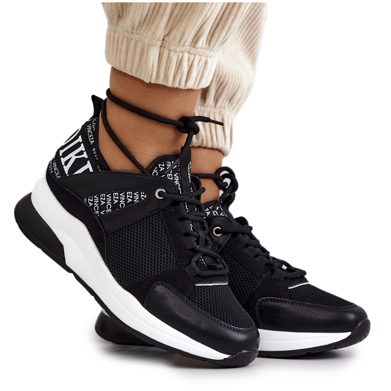 Vinceza Deportivas Deportivas Con Cuña Negras Lorey negro Vinceza Deportivas Deportivas Con Cuña Negras Lorey negro