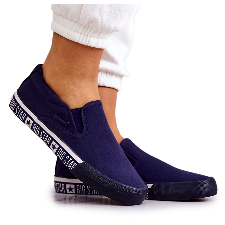 Sneakers Mujer Slip-on Big Star HH274011 Azul marino