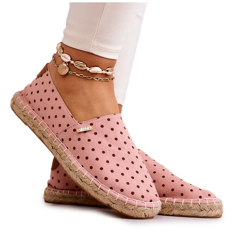 Alpargatas Mujer Lunares Big Star JJ274869 Rosa rosado