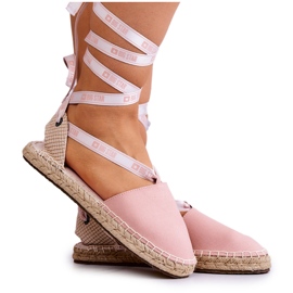 Alpargatas Mujer Atadas Big Star JJ274864 Rosa rosado