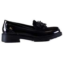 S. BARSKI Zapatos con lazo decorativo S.BARSKI negro