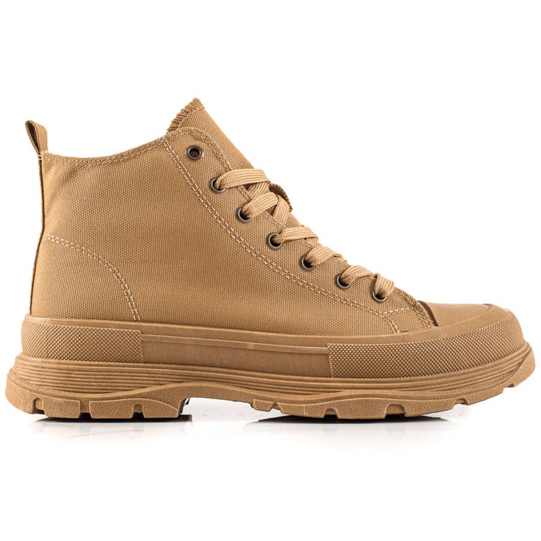 Forever Folie Zapatillas camel en la plataforma marrón Forever Folie Zapatillas camel en la plataforma marrón