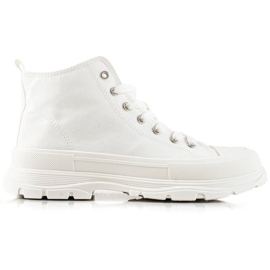 TRENDI Zapatillas cómodas en la plataforma blanco