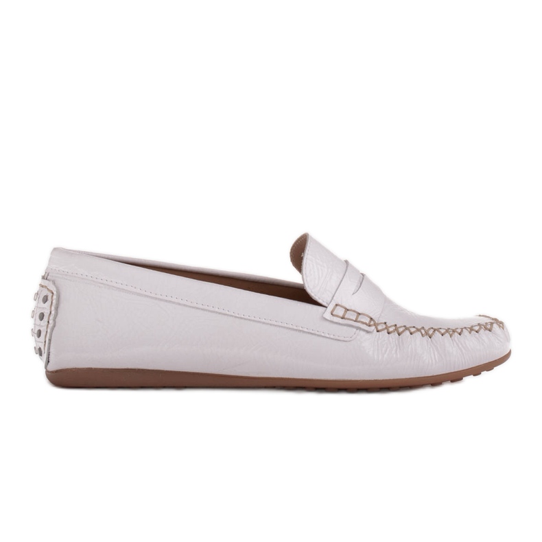 Marco Shoes Mocasines clásicos de piel suave blanco Marco Shoes Mocasines clásicos de piel suave blanco