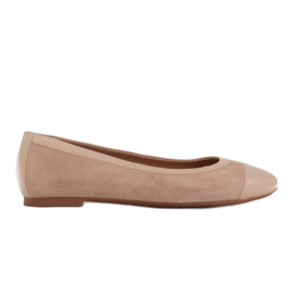 Marco Shoes Cómodas bailarinas con ribete beige Marco Shoes Cómodas bailarinas con ribete beige