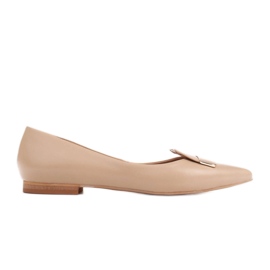 Marco Shoes Bailarinas con lengua decorativa beige