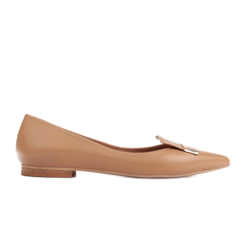 Marco Shoes Bailarinas con lengua decorativa beige marrón