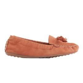 Marco Shoes Mocasines flexibles con elástico naranja