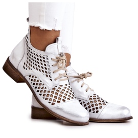 Botas Piel Caladas Nicole 2704/005 Blanco y Plata