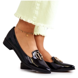 Mocasines Mujer Lacados Lordsy Nicole 2712/035 Negro