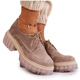 Mocasines Moda Ante Beige Lauriss