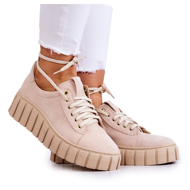 Lewski Shoes Zapatos Ante Zapatos Lewski 3163 Beige claro