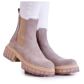 Lemar Botas Mujer Ante Gris Claro Kennel