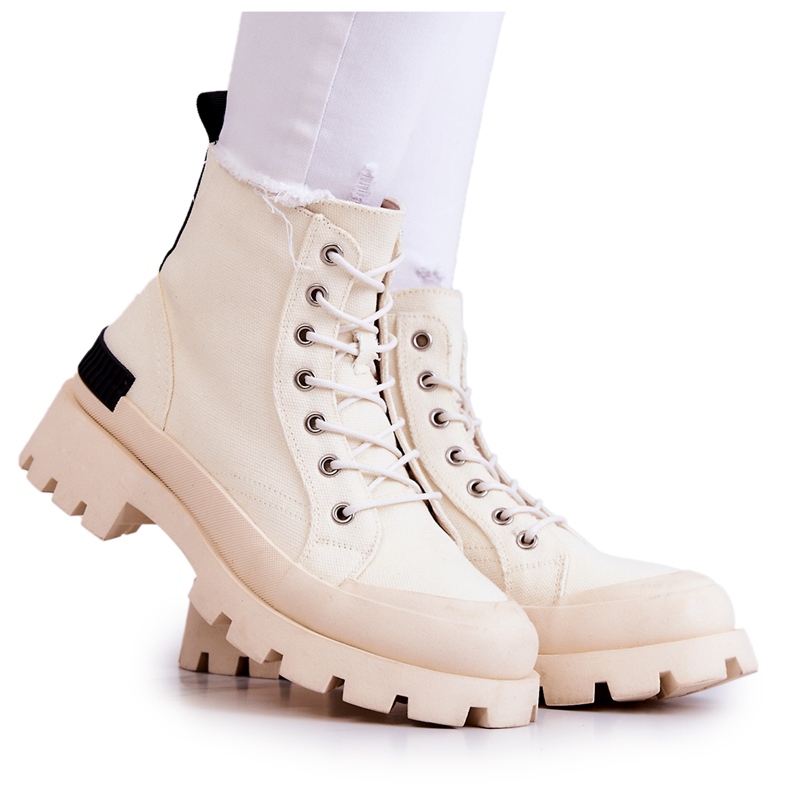 S.Barski Sneakers Mujer Larina Boots Beige Claro