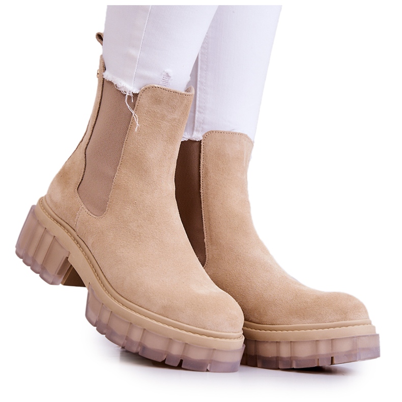 Lemar Botas Mujer Ante Beige Claro Kennel