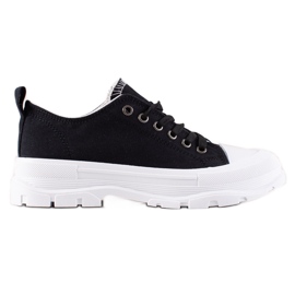 TRENDI Zapatillas negras en la plataforma blanca negro TRENDI Zapatillas negras en la plataforma blanca negro